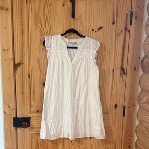 LOFT Cream Sleeveless Mini Dress